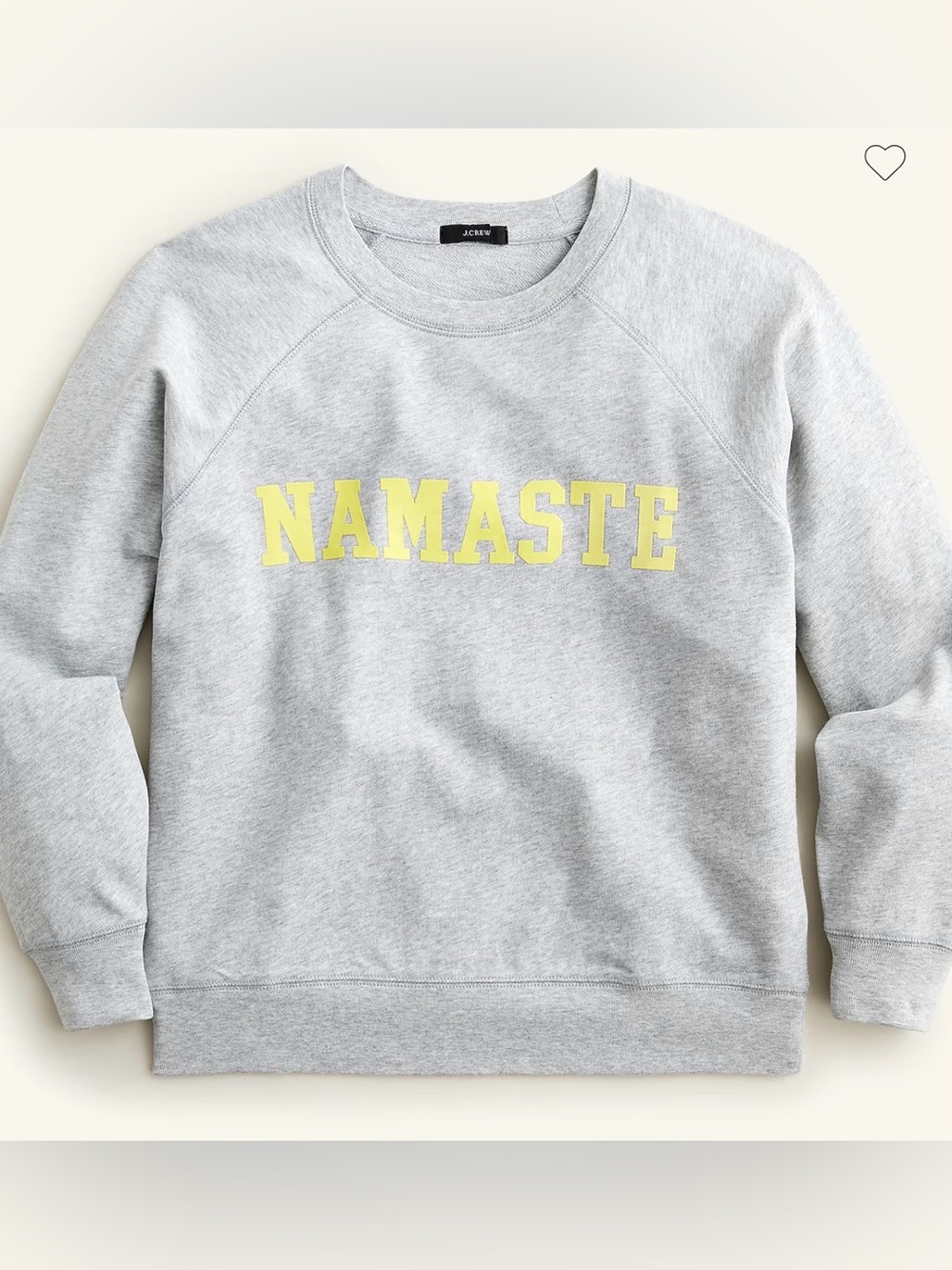 J. Crew Magic Rinse Crewneck Sweatshirt - NAMASTE - Picture 2 of 9